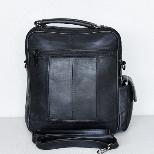 Мъжка чанта от естествена кожа за в ръка и през рамо 25 см