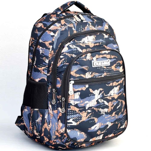 Ученическа раница Милитъри, дишащ уплътнен гръб, с много джобчета