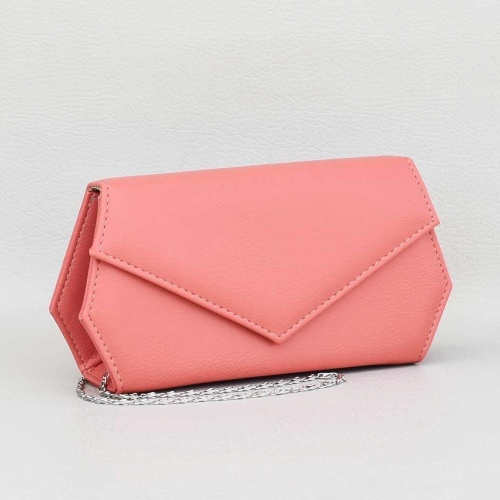 Клъч, официална дамска чанта тип плик, тъмно розова