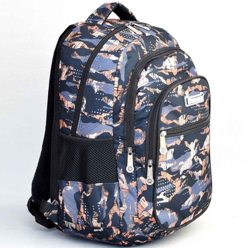 Ученическа раница Милитъри, дишащ уплътнен гръб, с много джобчета