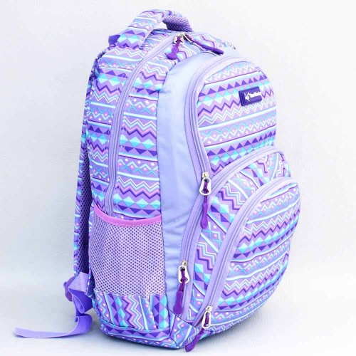 Ученическа раница за тийнейджъри с много отделения и външни джобове, непромокаема, с етно мотиви