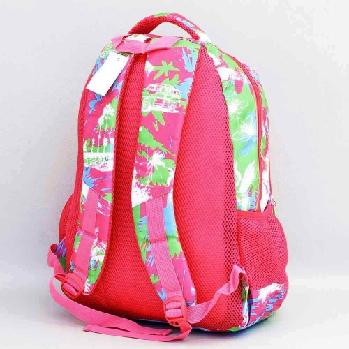 Ученическа раница за момиче с много отделения, стилен практичен дизайн, красив десен