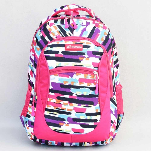 Ученическа раница за момиче с много отделения и външни джобове, непромокаема, ефектен десен