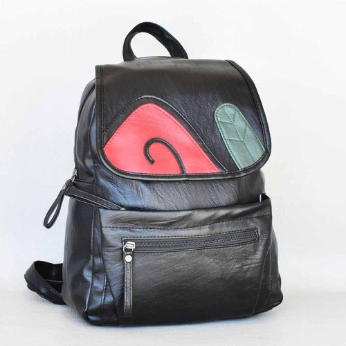 Дамска раница от еко кожа, мека варена кожа