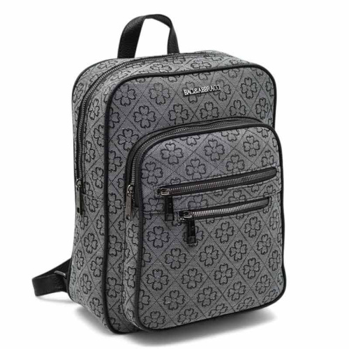 Дамска раница от здрав плат с много джобове спортно-елегантен модел сива