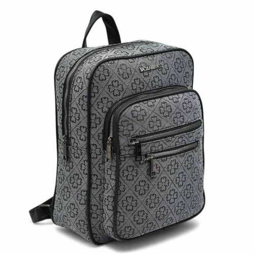 Дамска раница от здрав плат с много джобове спортно-елегантен модел сива