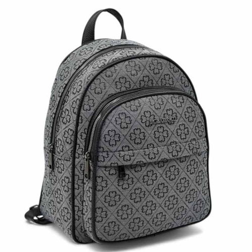 Дамска раница от здрав плат с много отделения топ модел сива