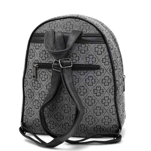 Дамска раница от здрав плат с много отделения топ модел сива