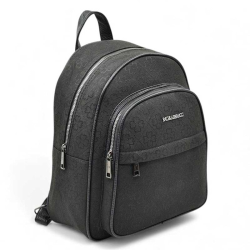 Дамска раница от здрав плат с много отделения топ модел черна