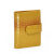 Калъф за карти и документи от естествена кожа лачен с кроко ефект 10 листа с отделение за банкноти жълт