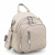 Дамска раница/чанта с две основни отделения с цип спортно-елегантен модел бежова